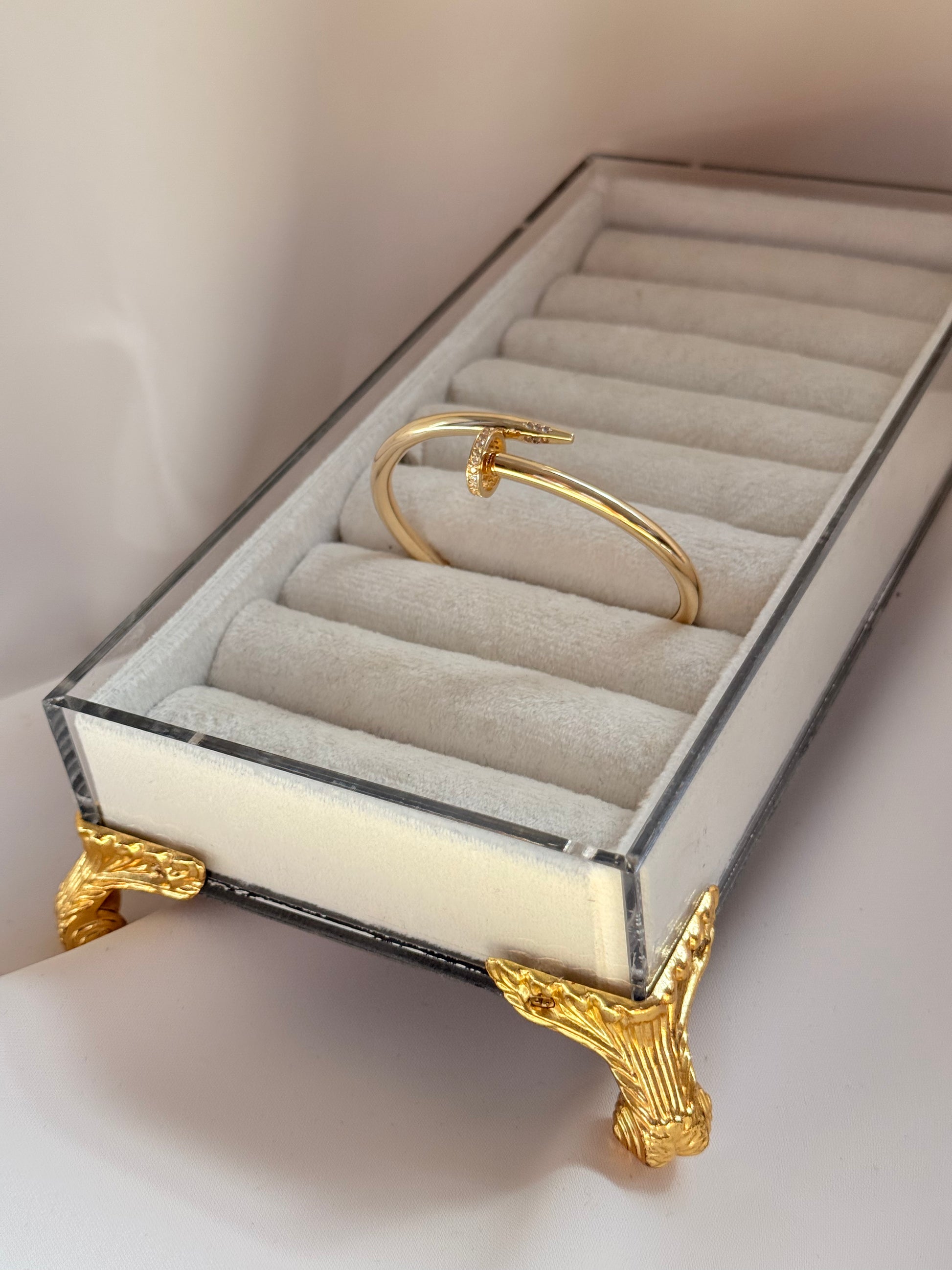 Nail Zirconia Bracelet 15d 14K