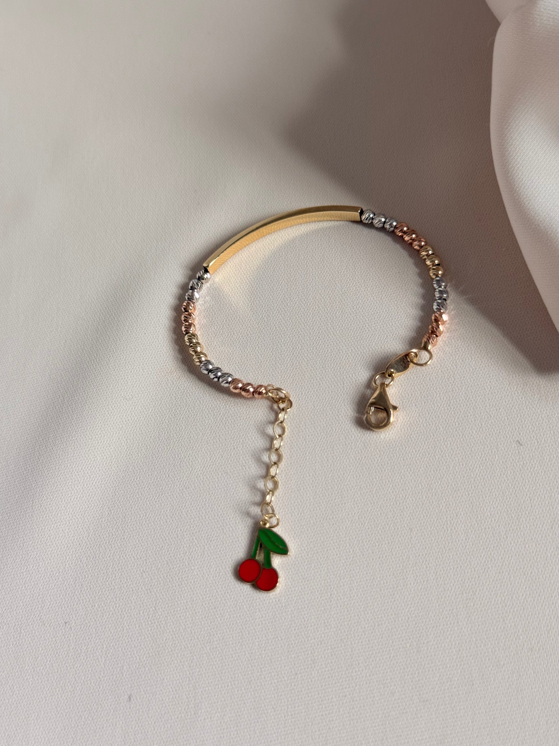 Baby Cherry Bracelet 14k