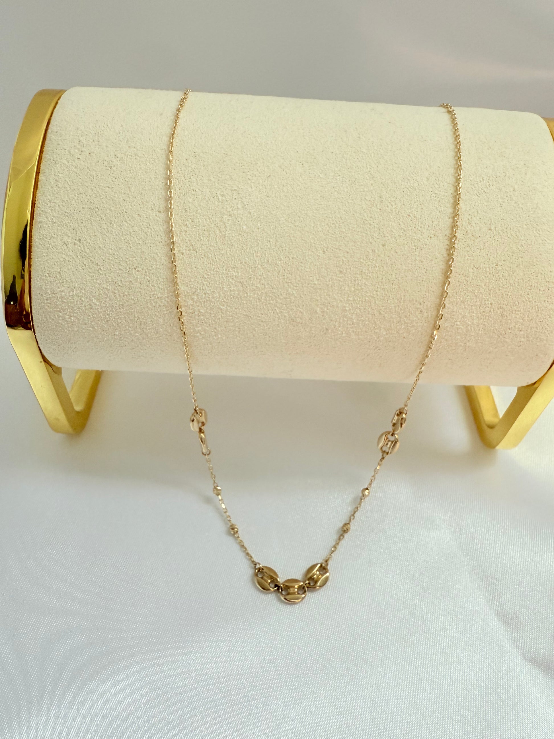 Coffe Beans Necklace 14k