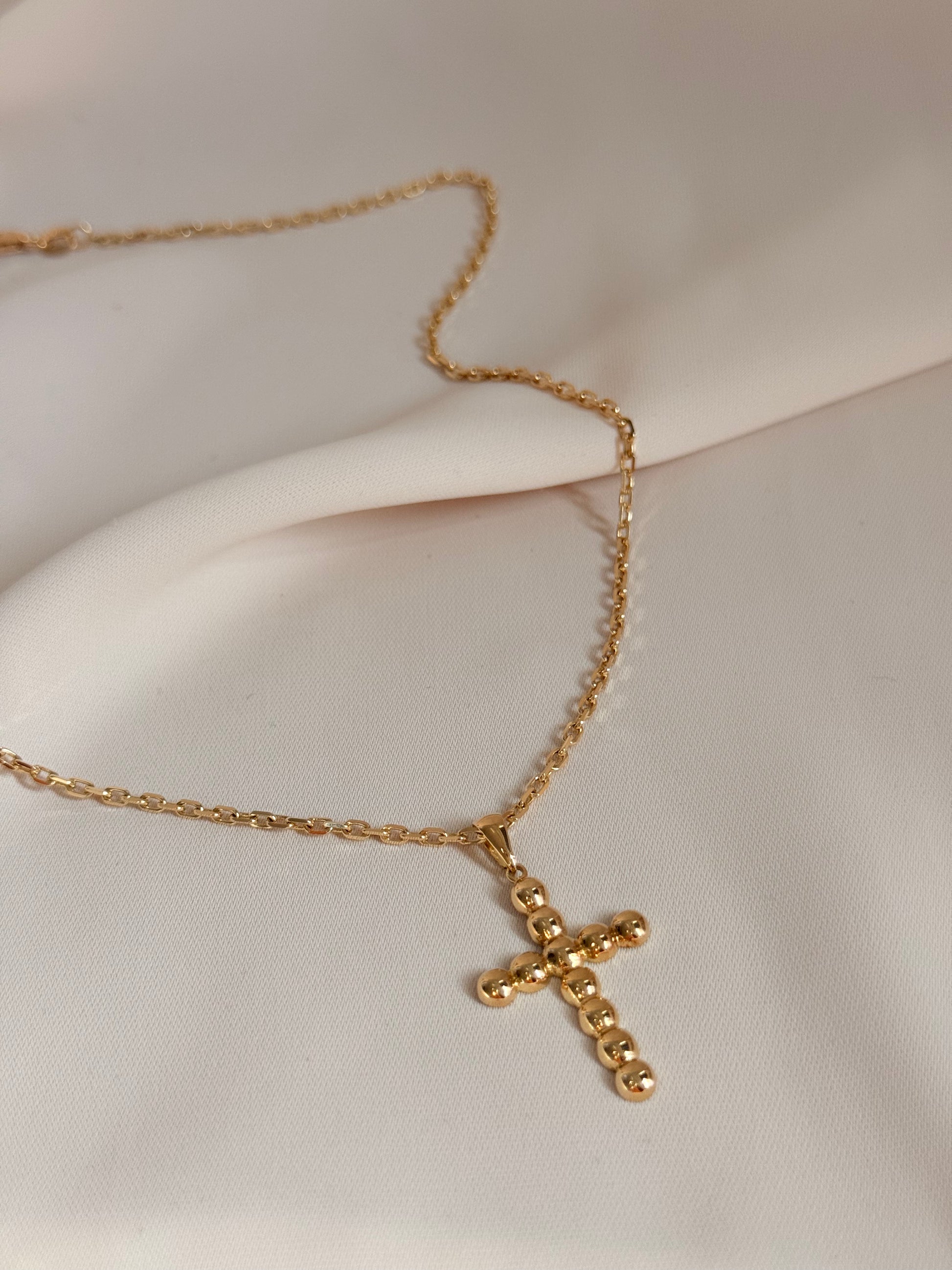 Cross Necklace 45cm 18K