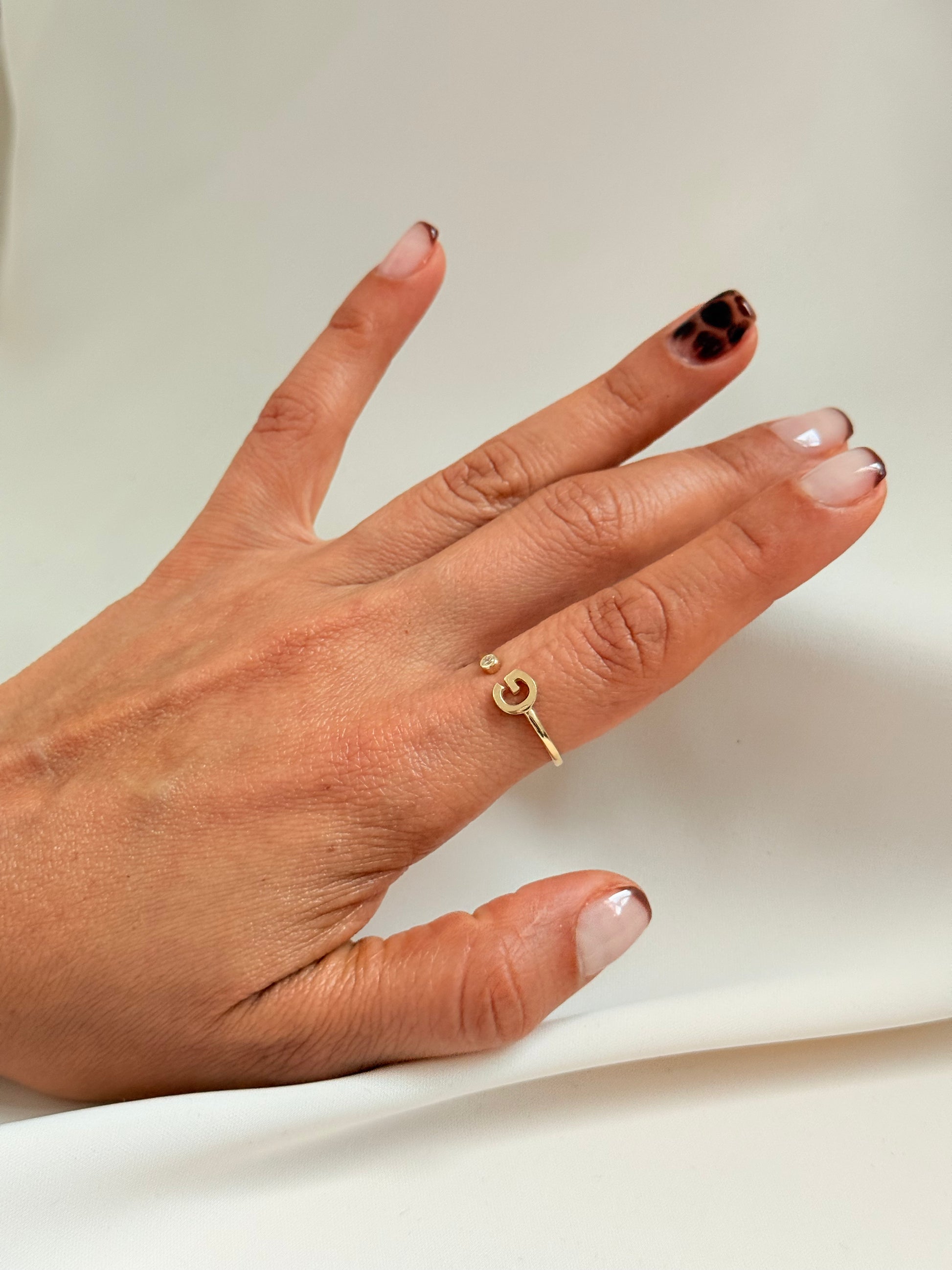 G Ring 14k Adjustable