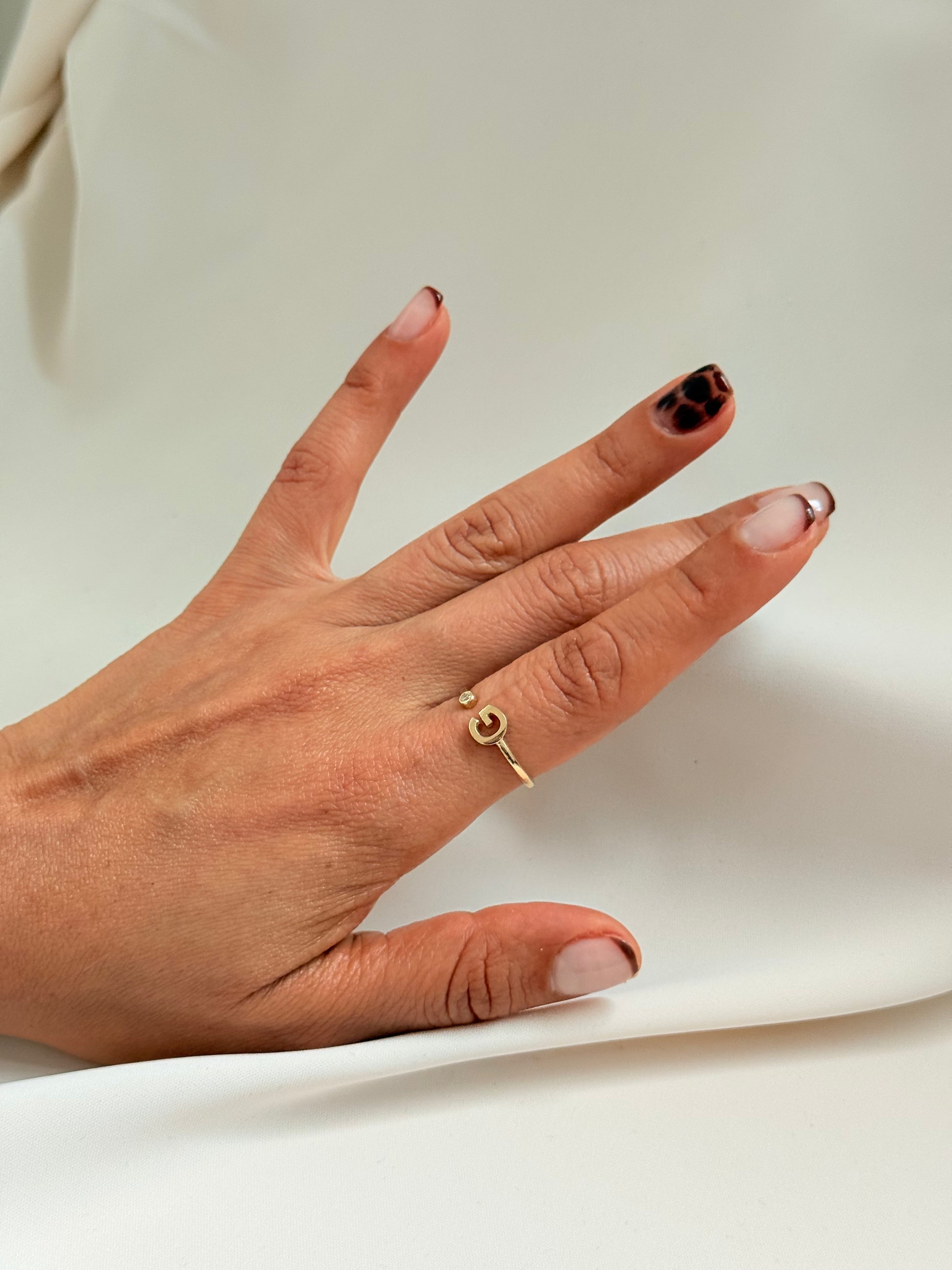 G Ring 14k Adjustable