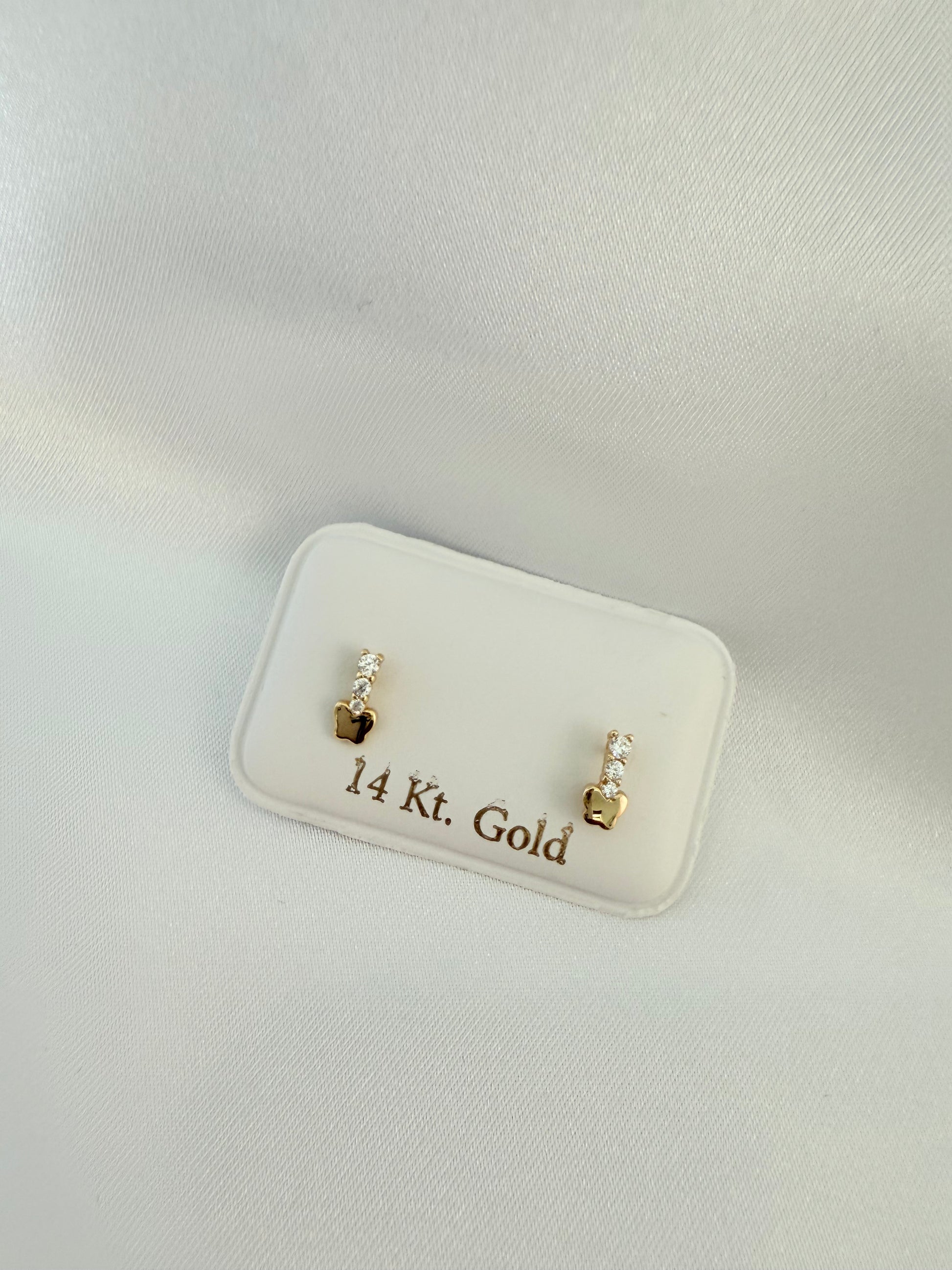 Mini Butterfly CZ 14K