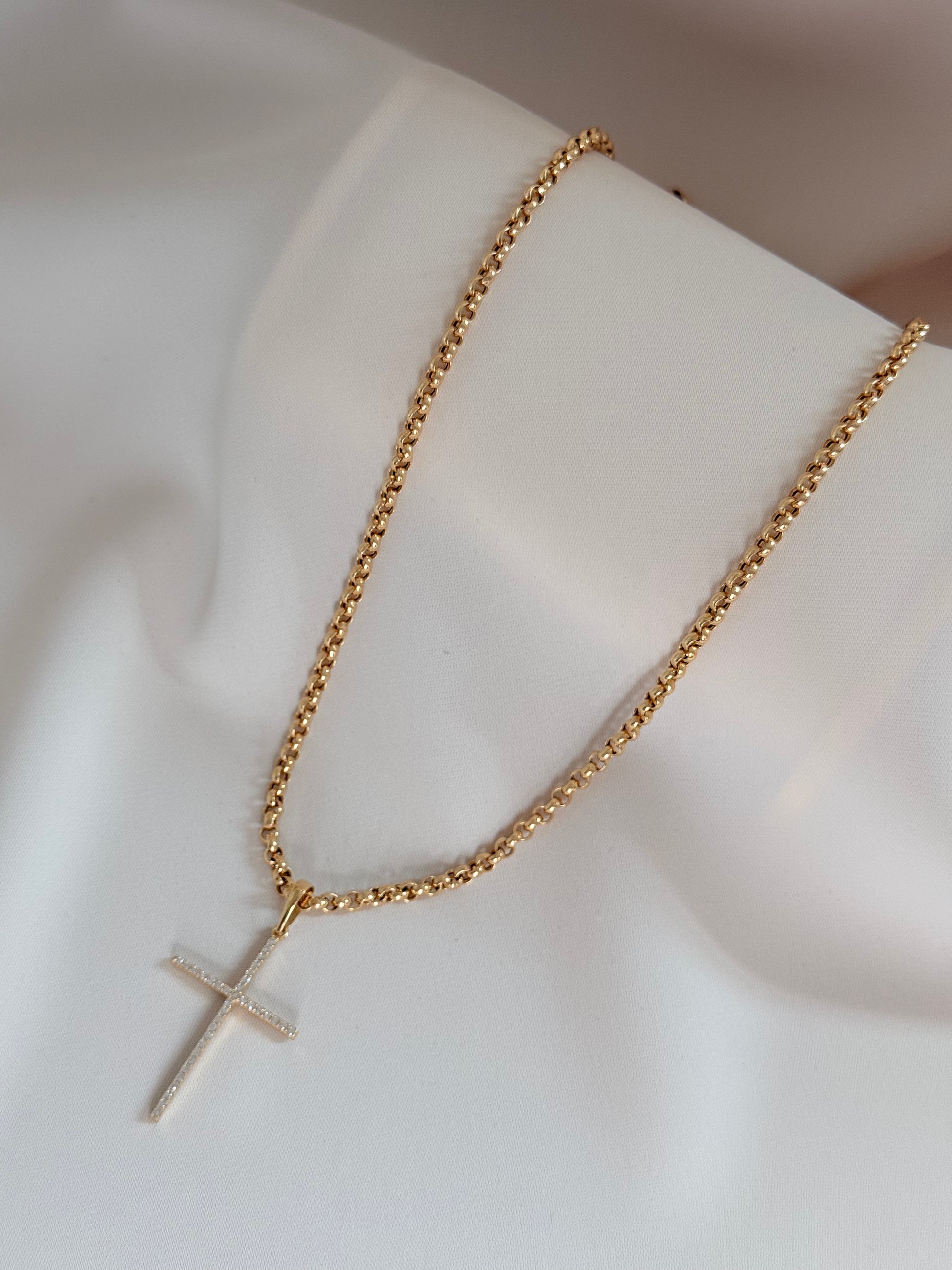 Rolo chain Necklace 50cm 18K