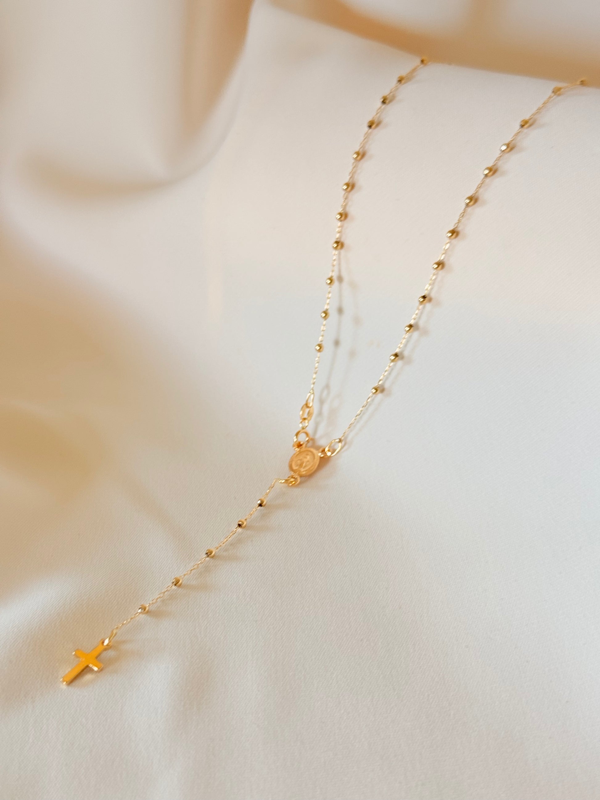 Rosario Necklace 45cm Adjustable 18K