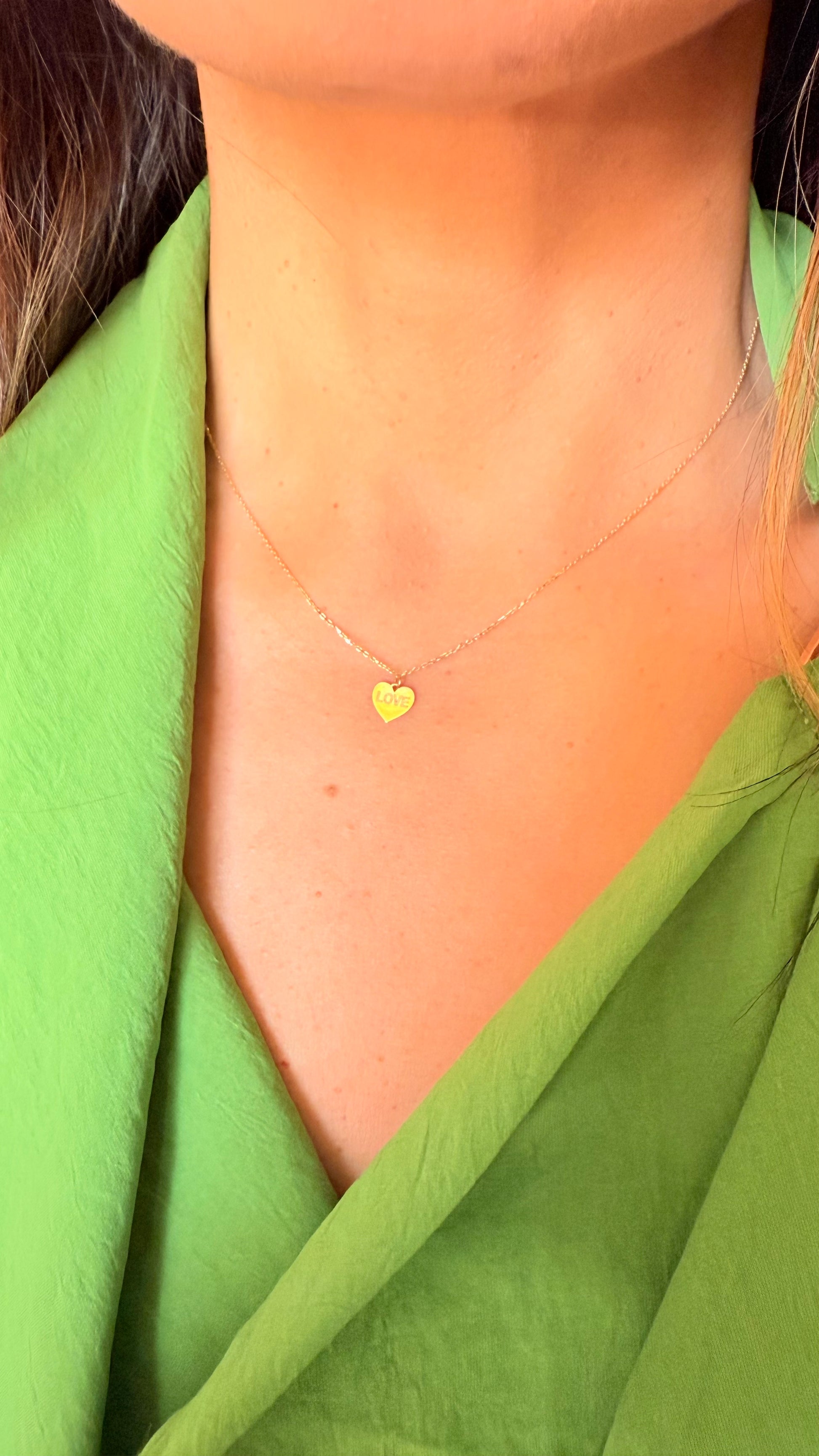 Choker Love 43cm 14k