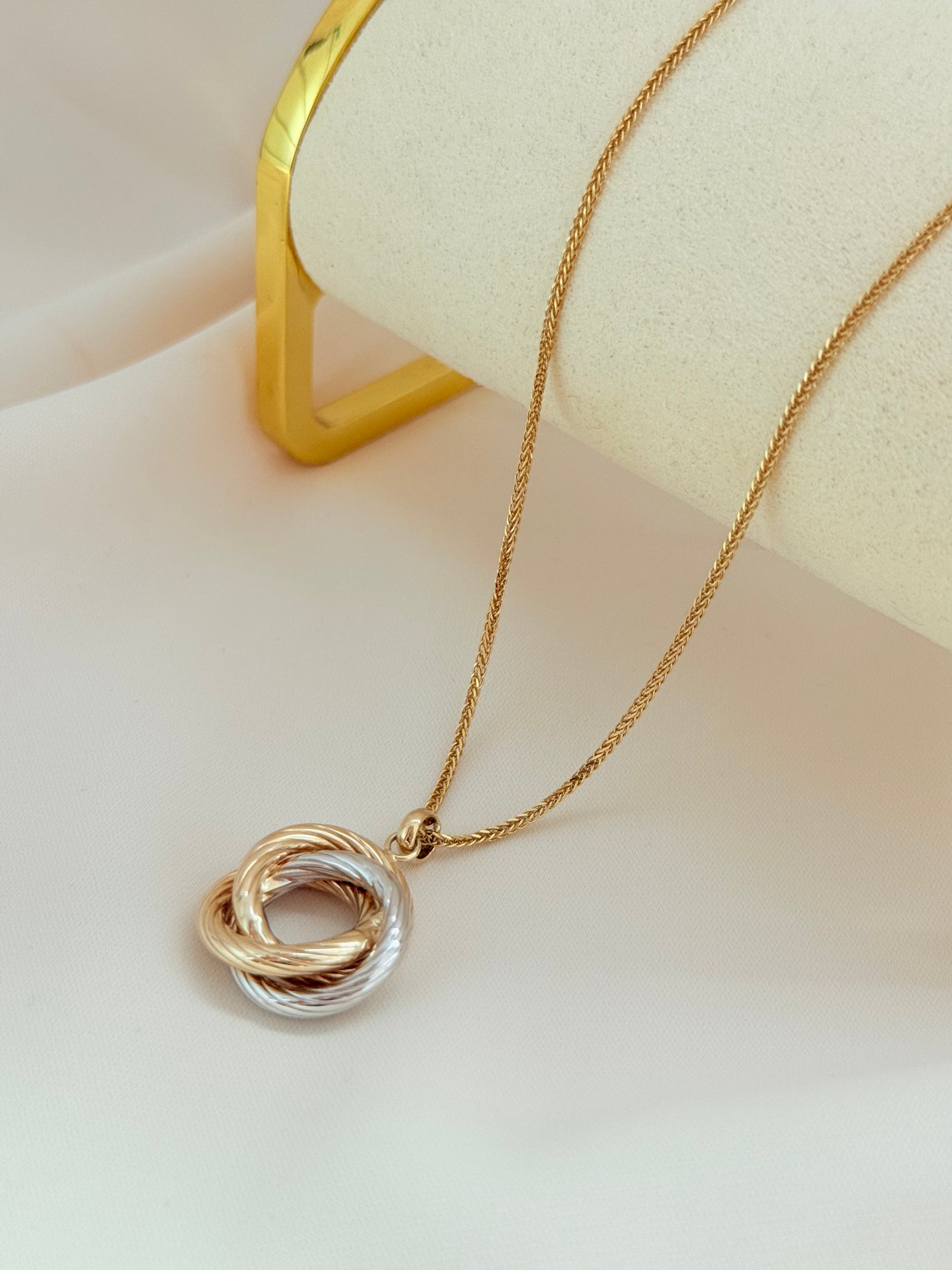 Necklace Spiguetta & Pendant 40cm 14k