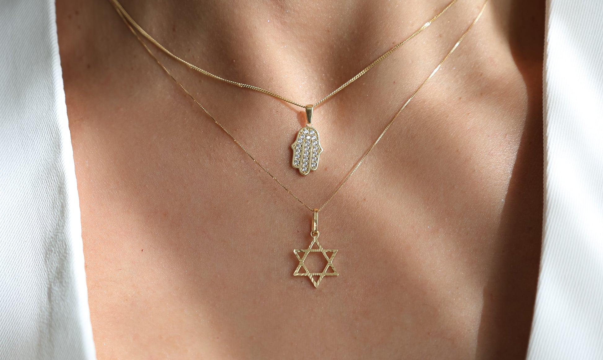 David's Star pendant 18k