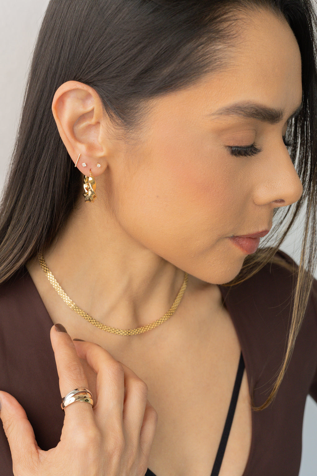 Twisted Earrings 18k