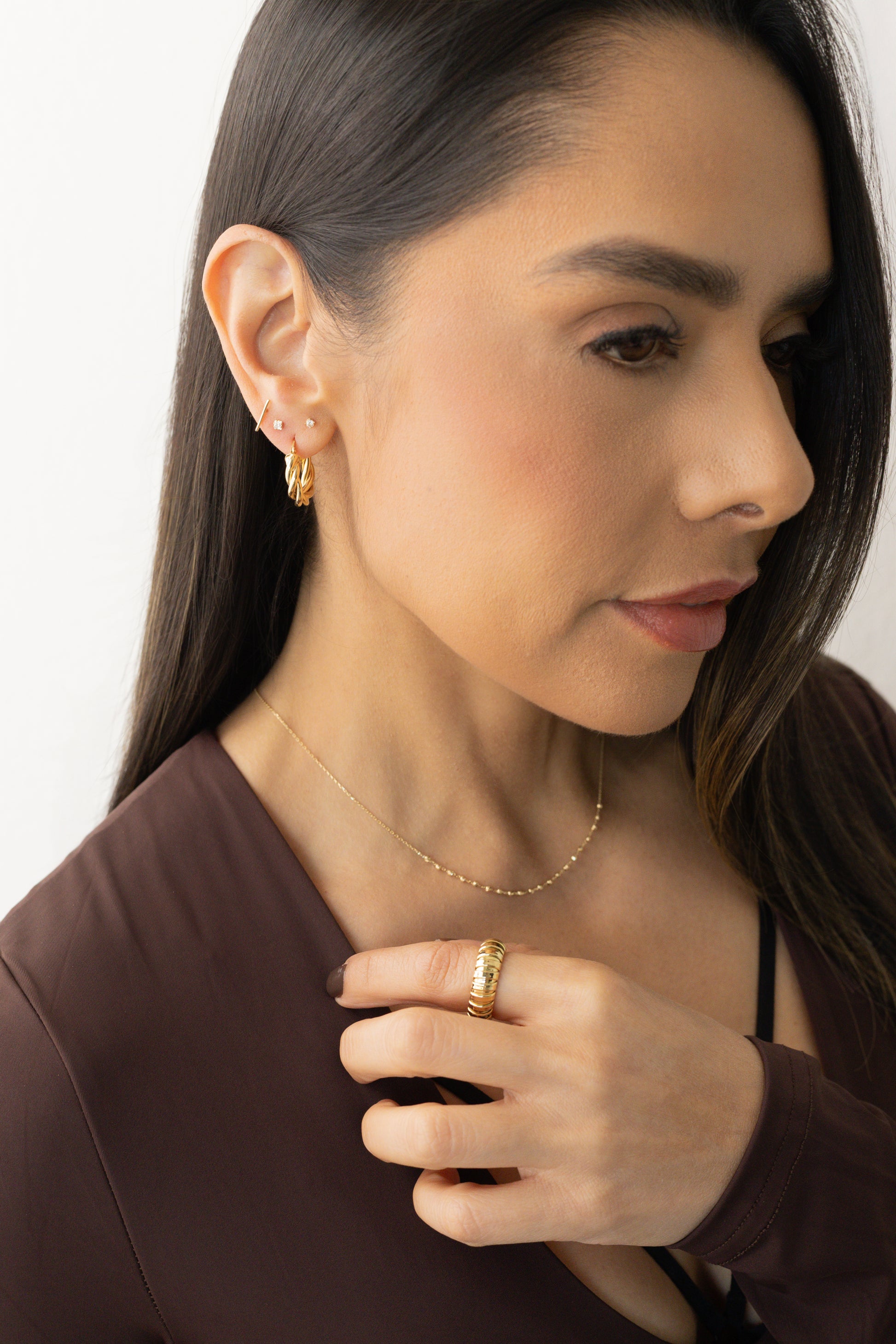 Twisted Huggies  14K