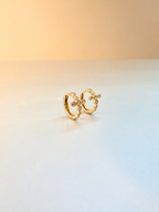 Argollas Cruz zirconia 14k 1,2cm Diametro
