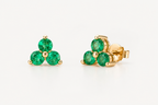 Trebol Esmeralda 14k