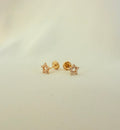 Mini Zirconia  Star Stud 14K