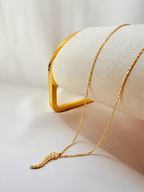 Gargantilla Cuerno Filigrana 14k ajustable 45cm