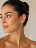 Trebol Esmeralda 14k
