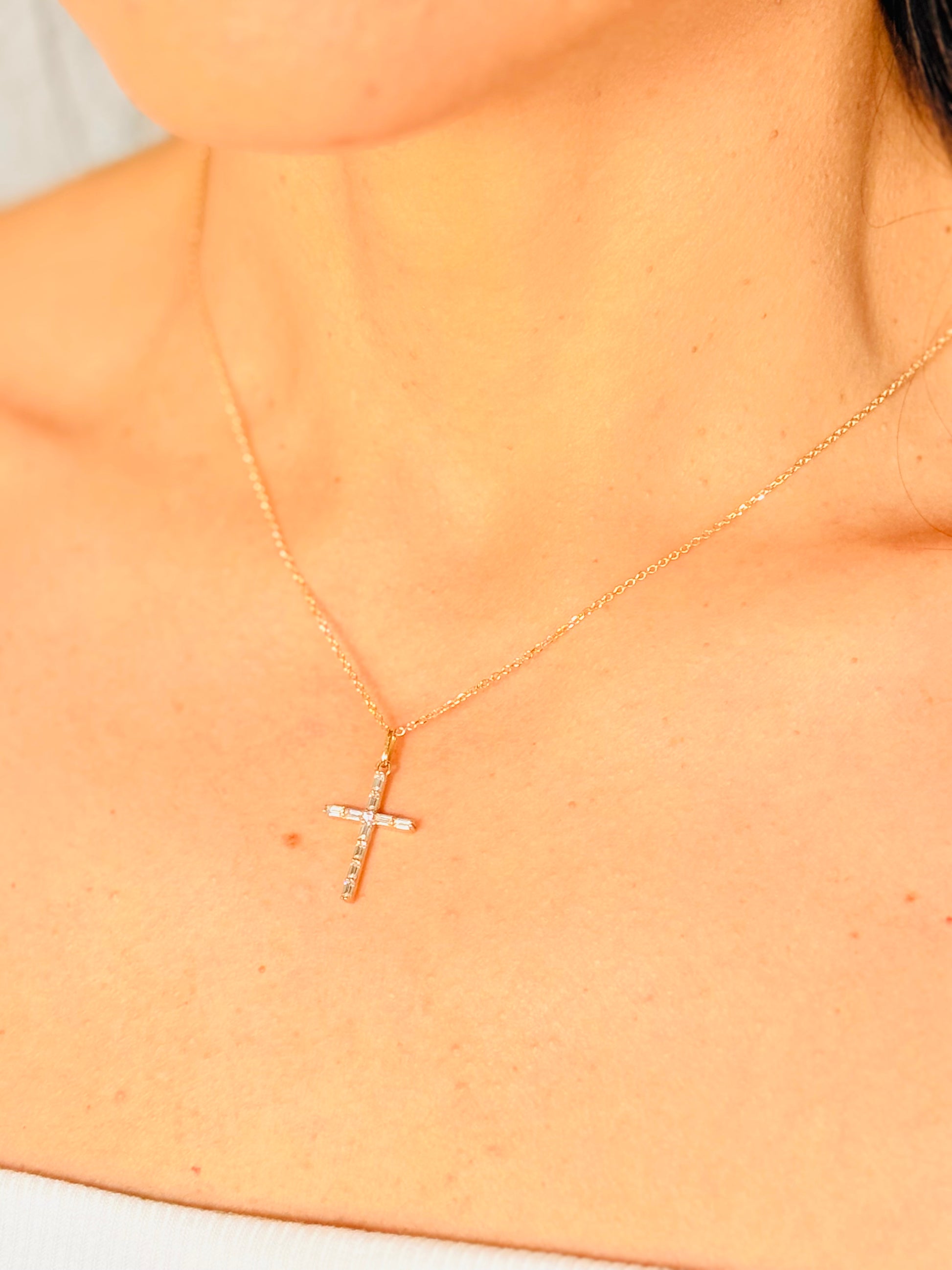 Necklace Rafa Cross 14k 40cm