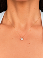 Punto de Luz Corazon De Diamantes Naturales Ajustable 45cm