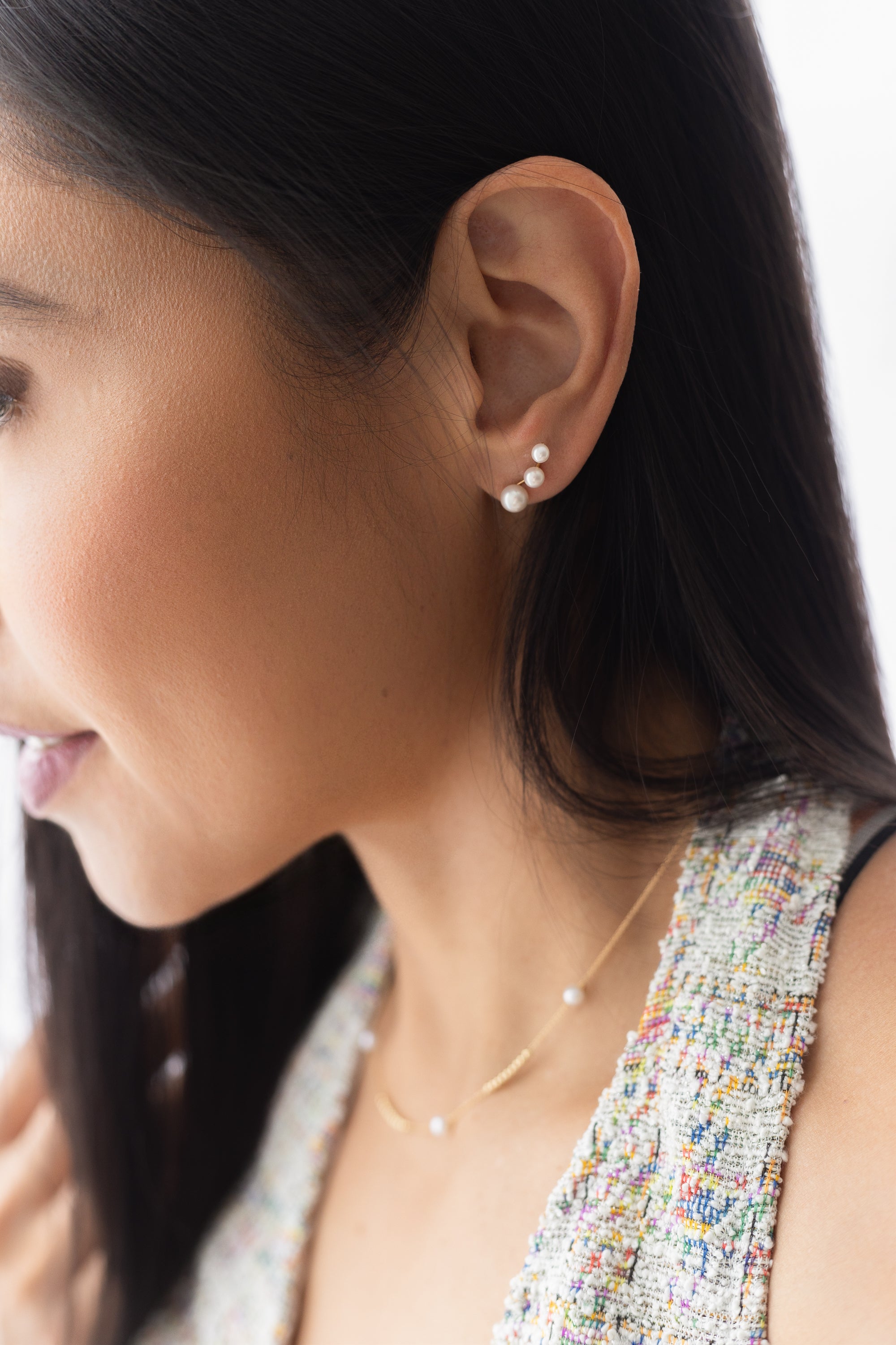 Pearls earrings 18K
