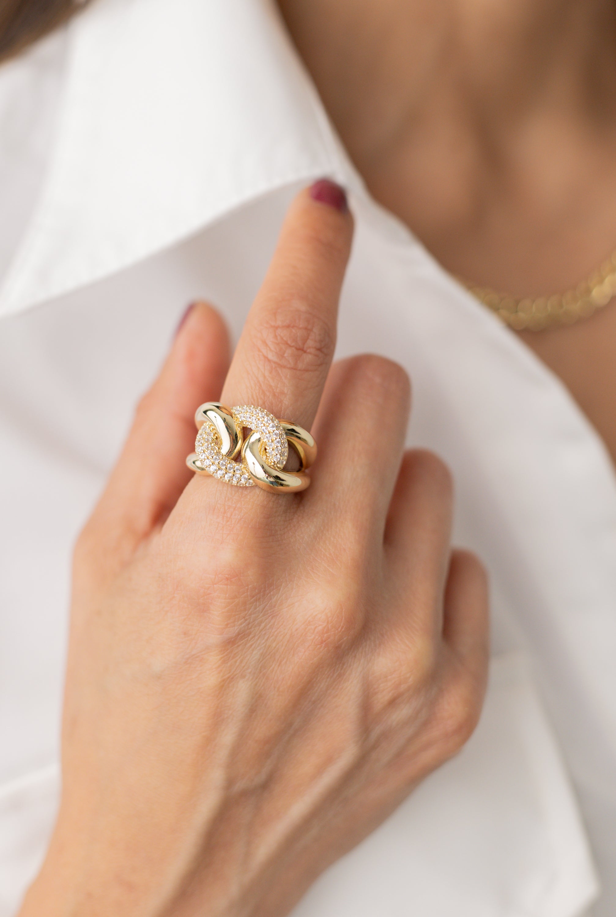 Monaco Ring Size 8/2 14K