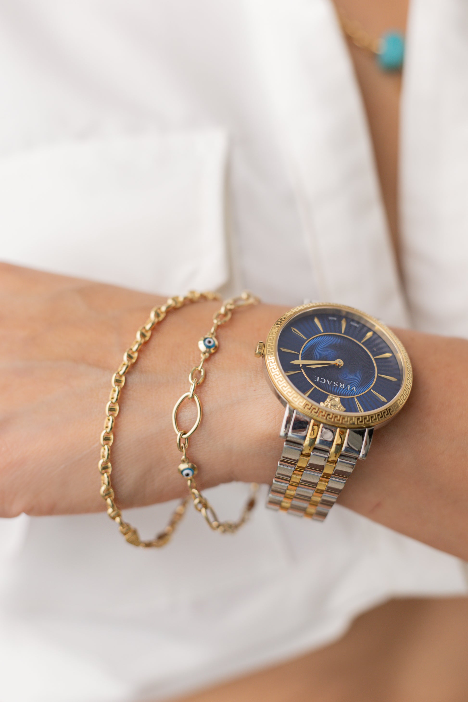 Bracelet Layla Ojo turko 14k