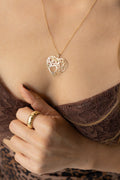 Big heart Necklace 50cm 14K