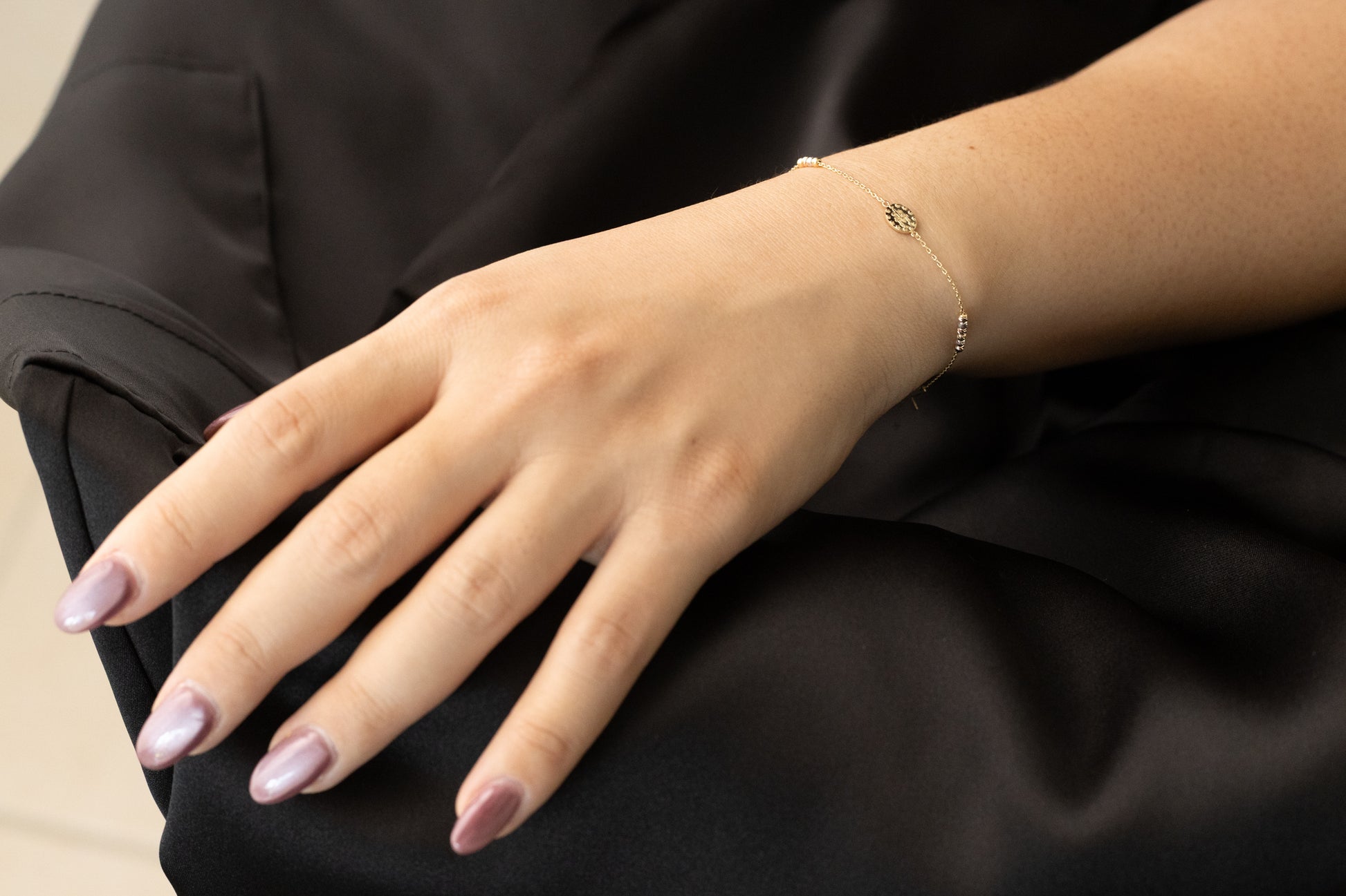 Virgin & Cross Bracelet 14k 20cm