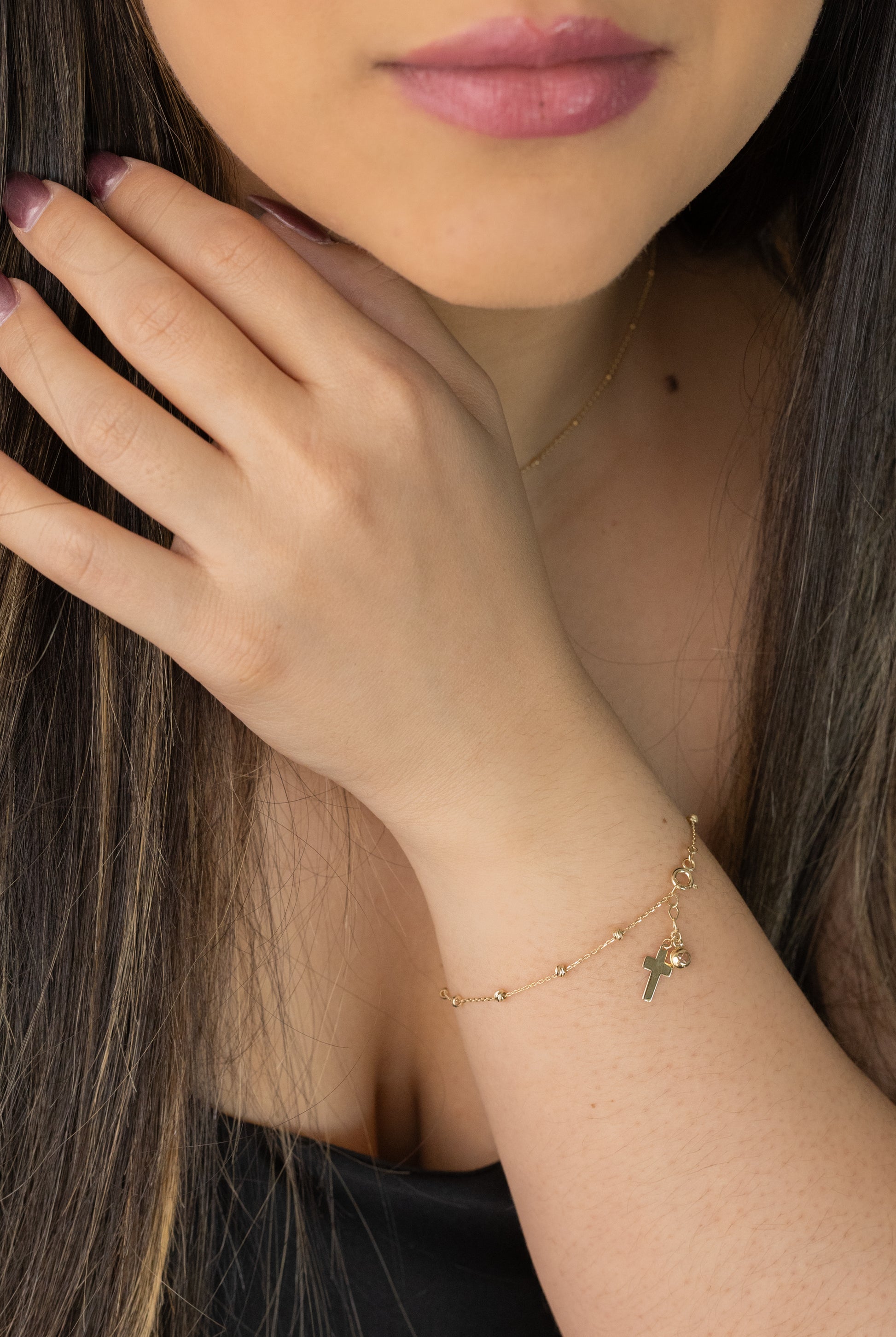Cross Bracelet 14k 19cm