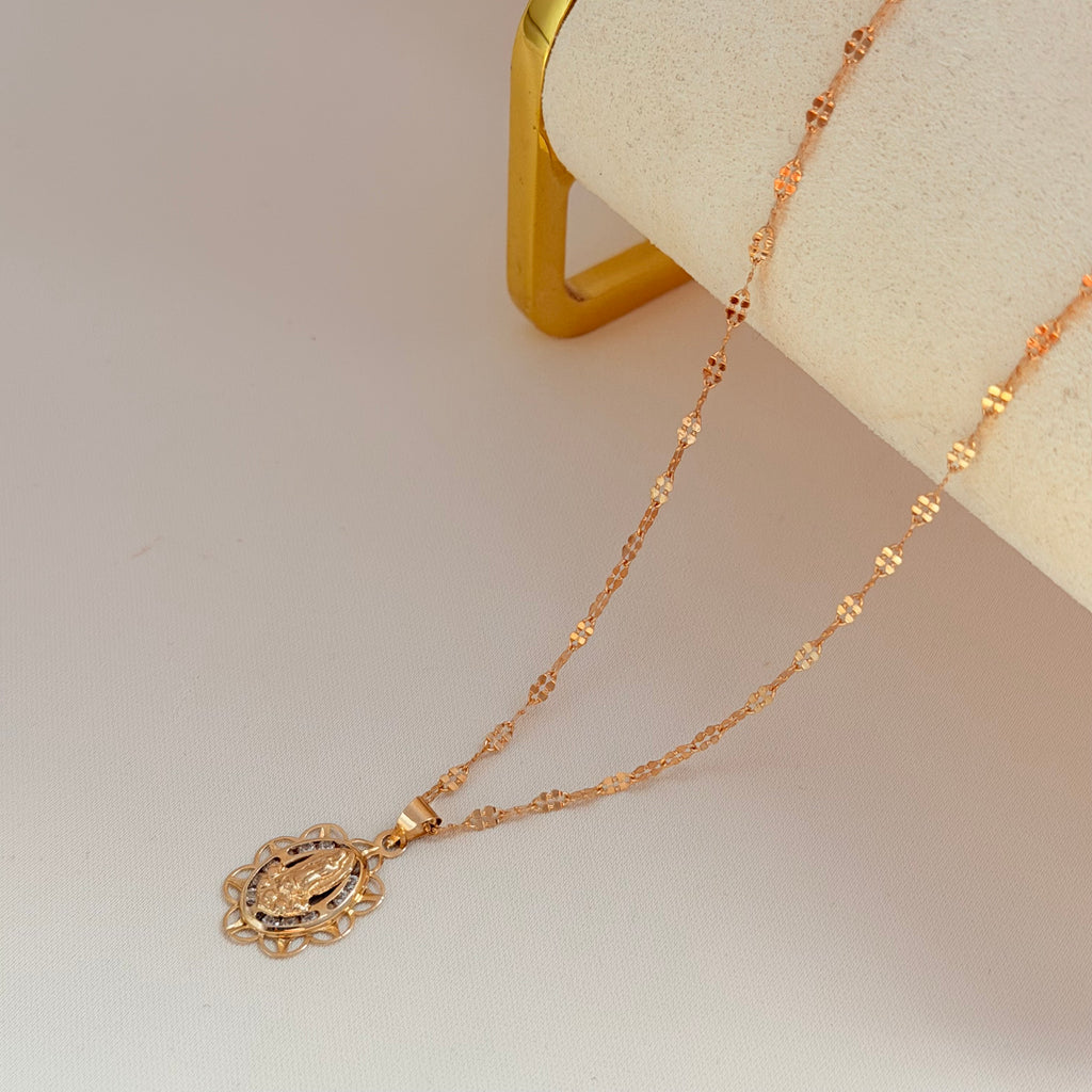Virgen & Cadena 14k 40cm