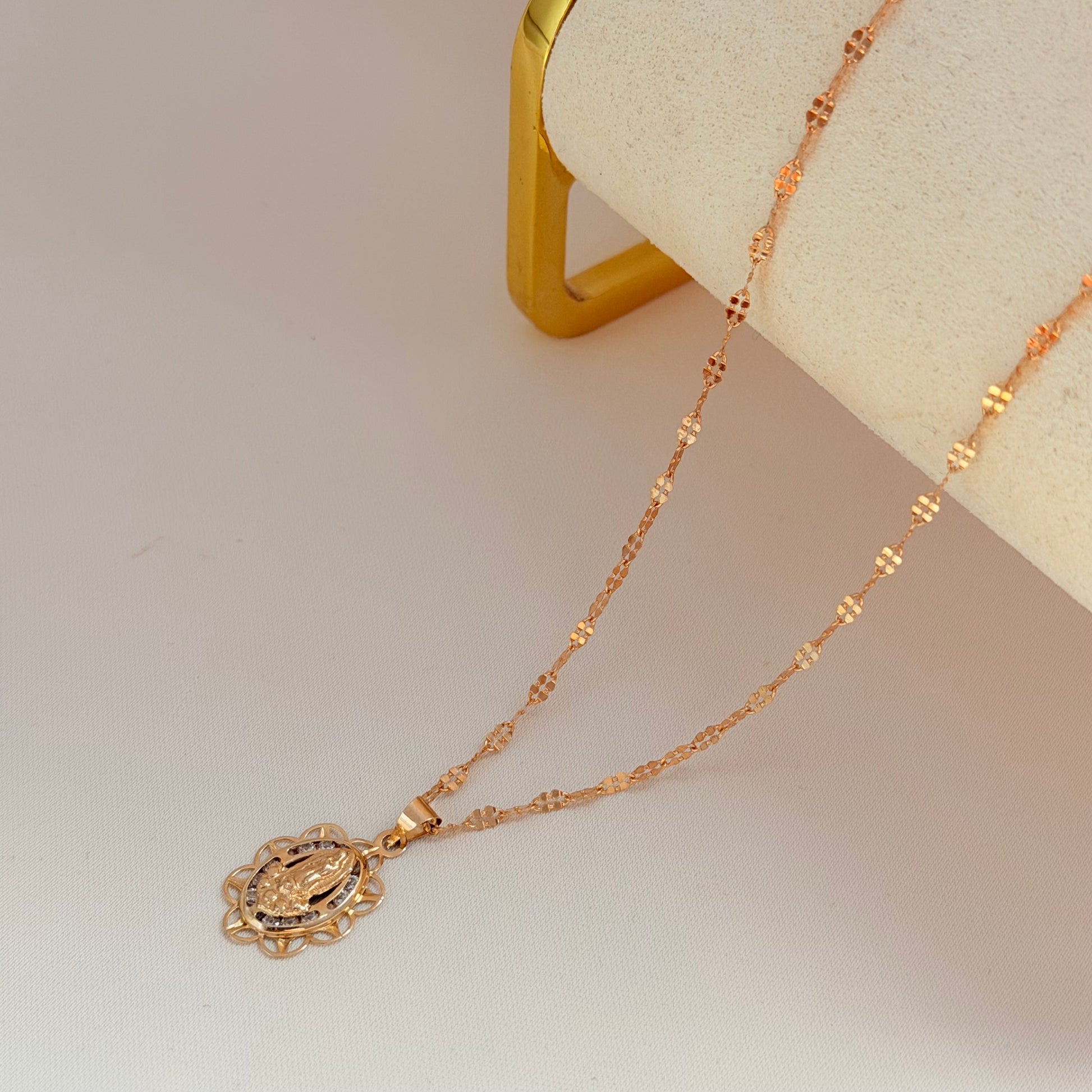 Virgen & Cadena 14k 40cm