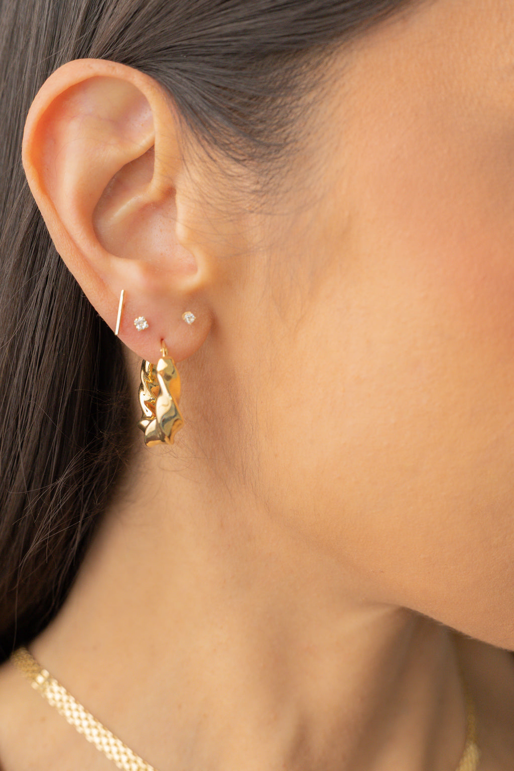 Twisted Earrings 18k