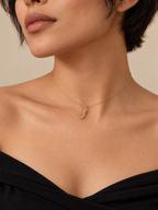 Gargantilla Cuerno Filigrana 14k ajustable 45cm