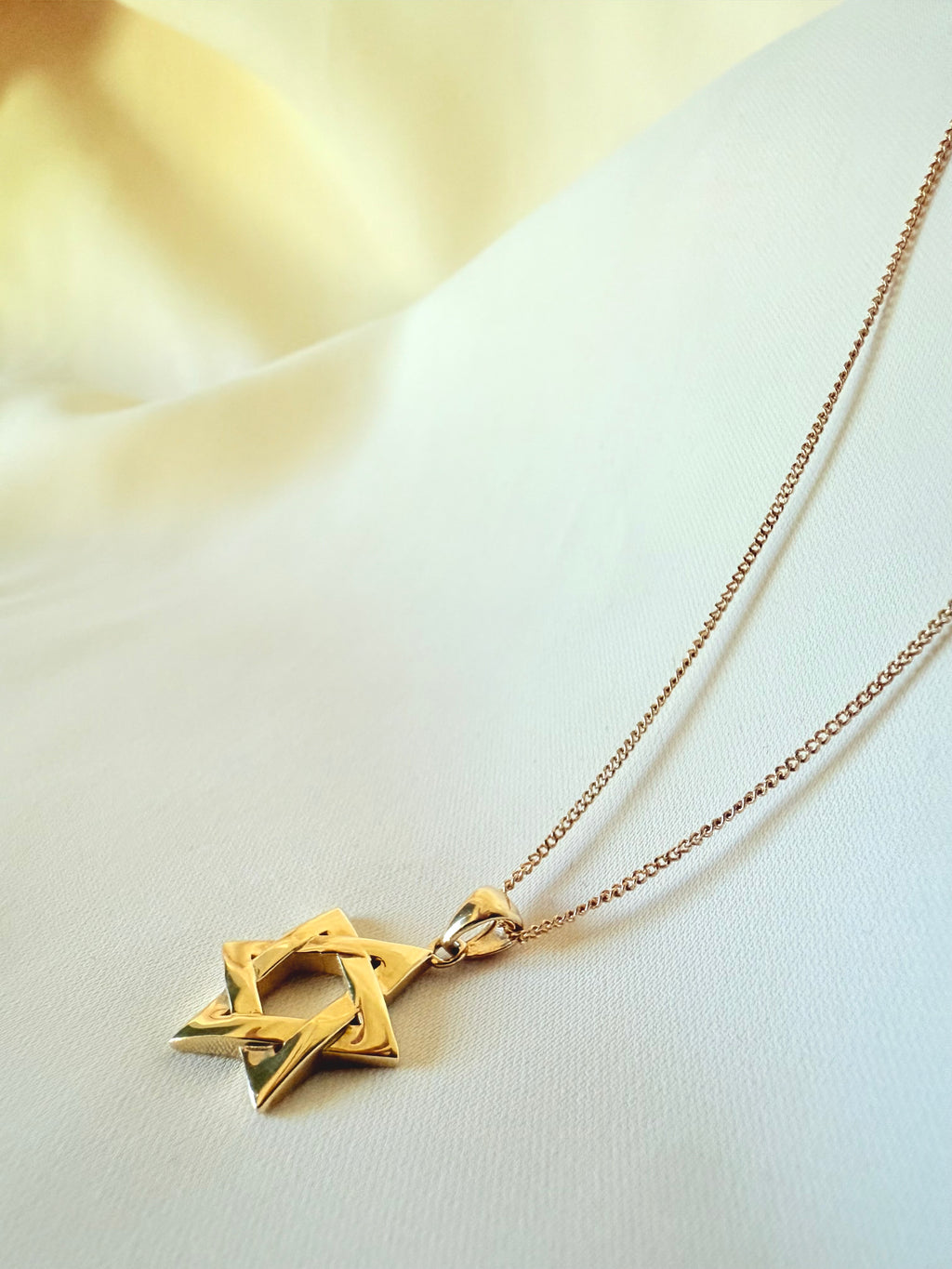 Necklace Adjustable & David Star 14k 45cm