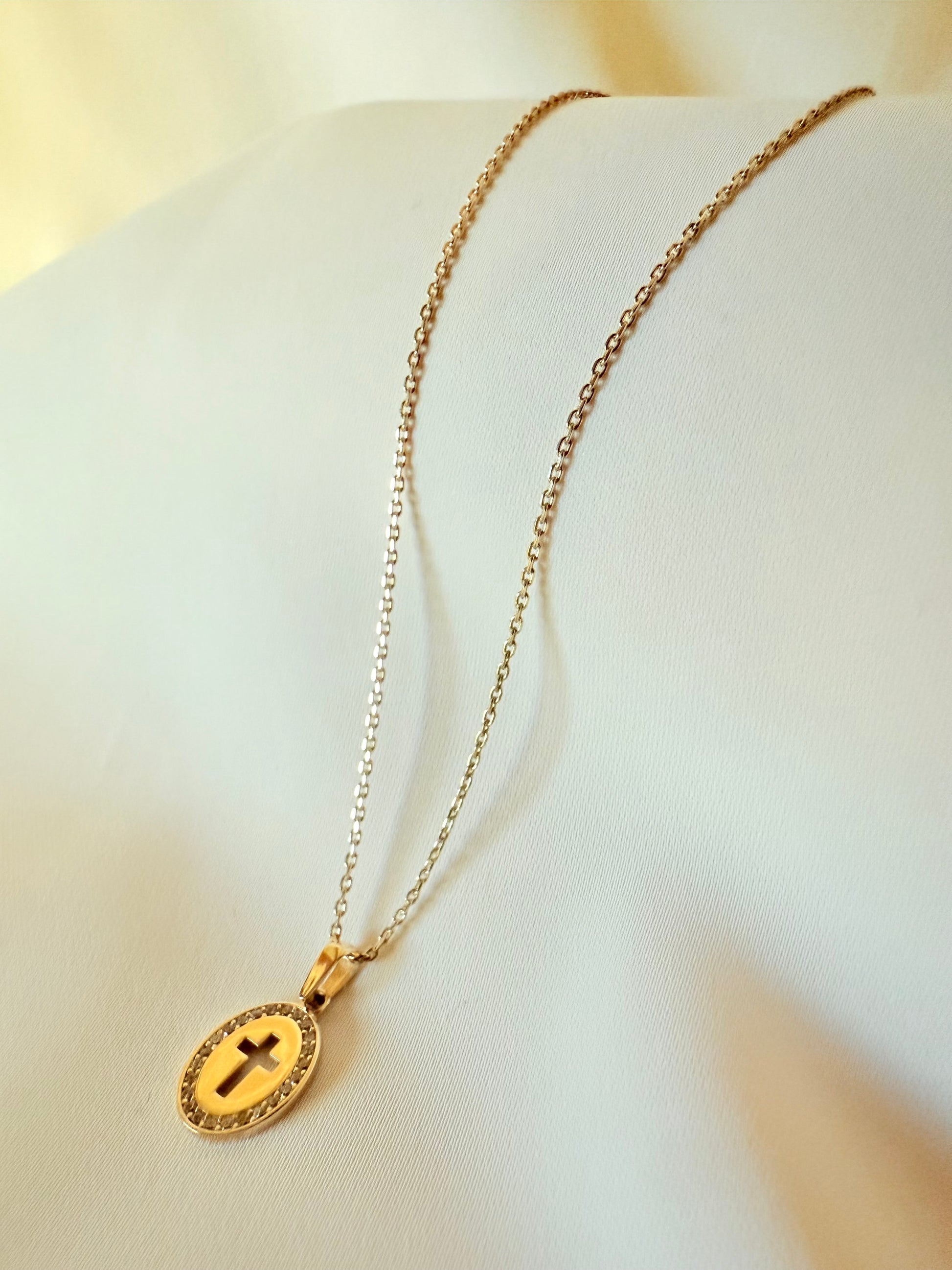 Necklace Jireh Cross 14k 40cm