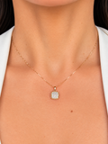 Deluxe Gargantilla & Dije en Diamantes Naturales 18k 40cm