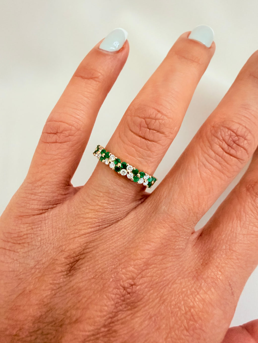 Diamante & Esmeralda 14K size 6