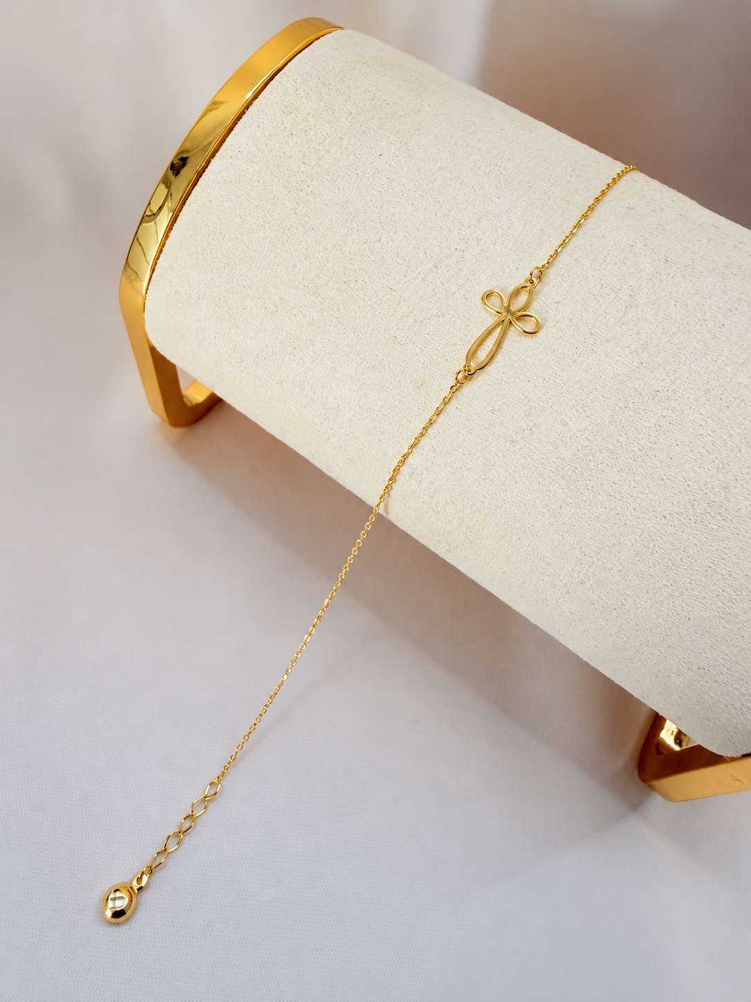 Pulsera Cruz 14k adjustable 20cm