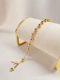 Brazalet Decenario Balines lisos 14k 19cm