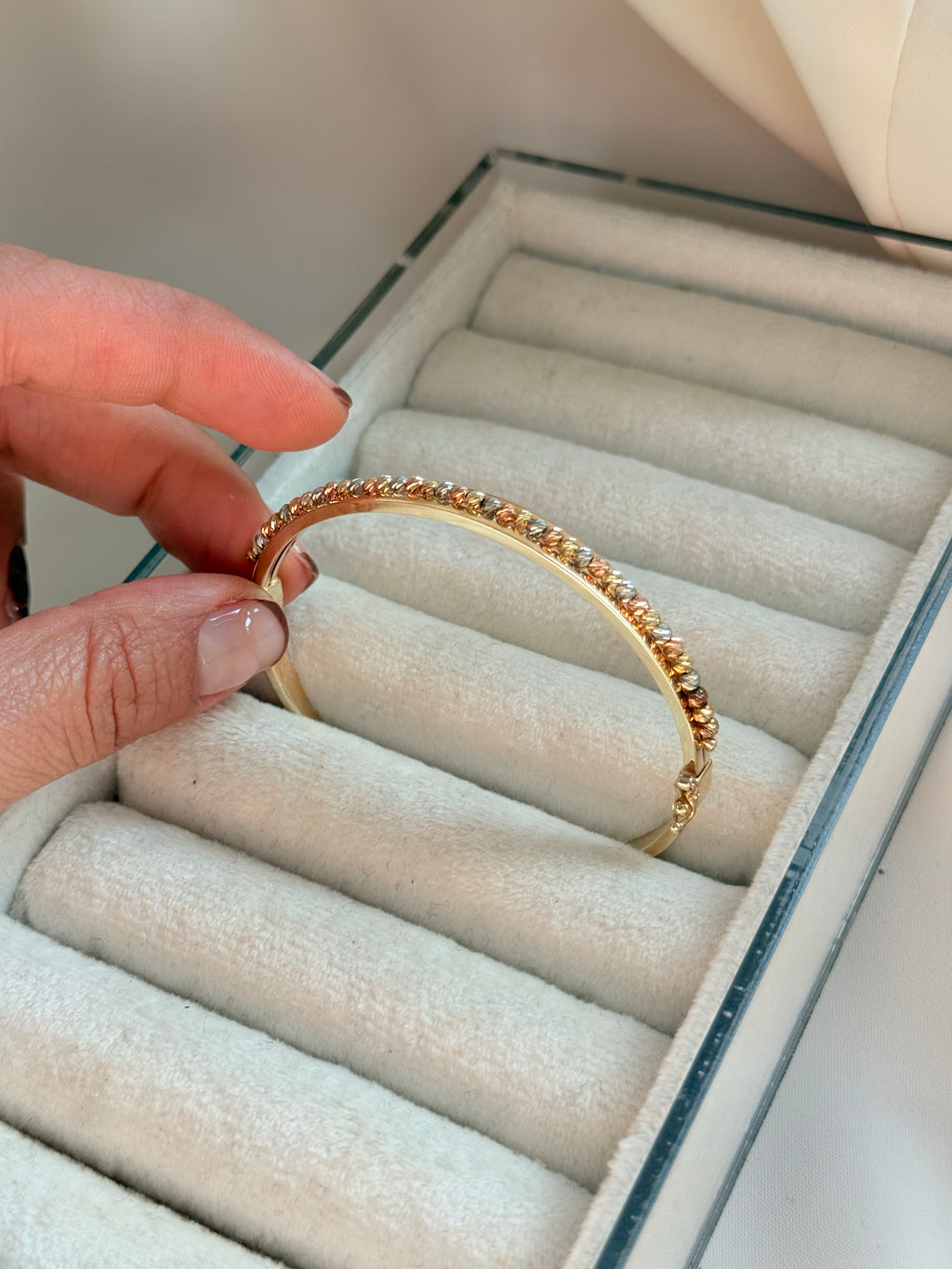 Diamond effect Bracelet 16d 14K