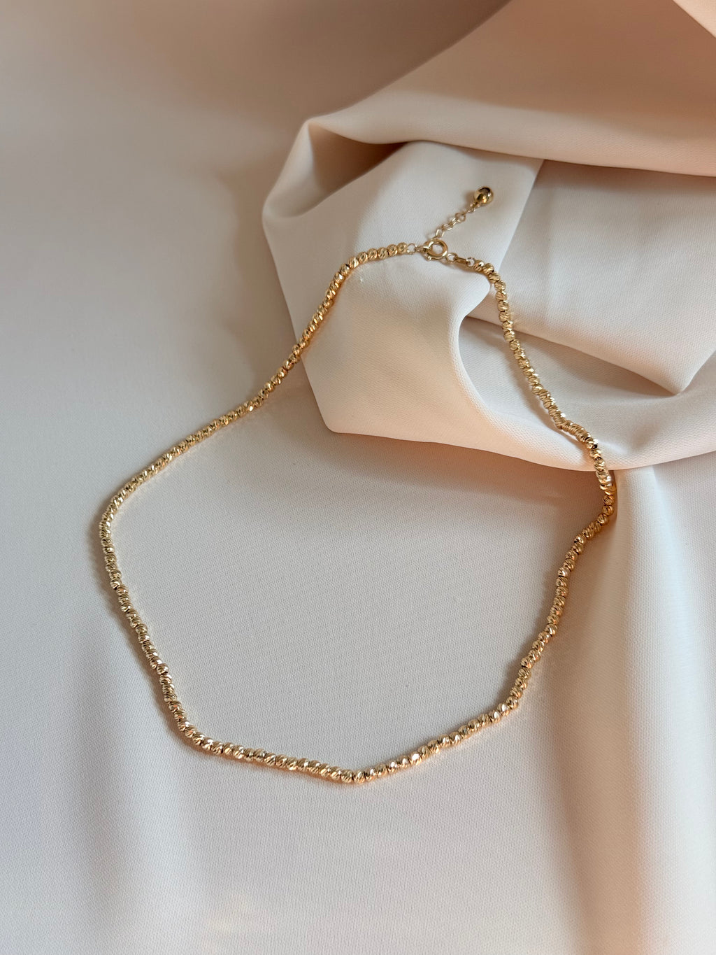 Diamond effect Necklace 37cm 14K