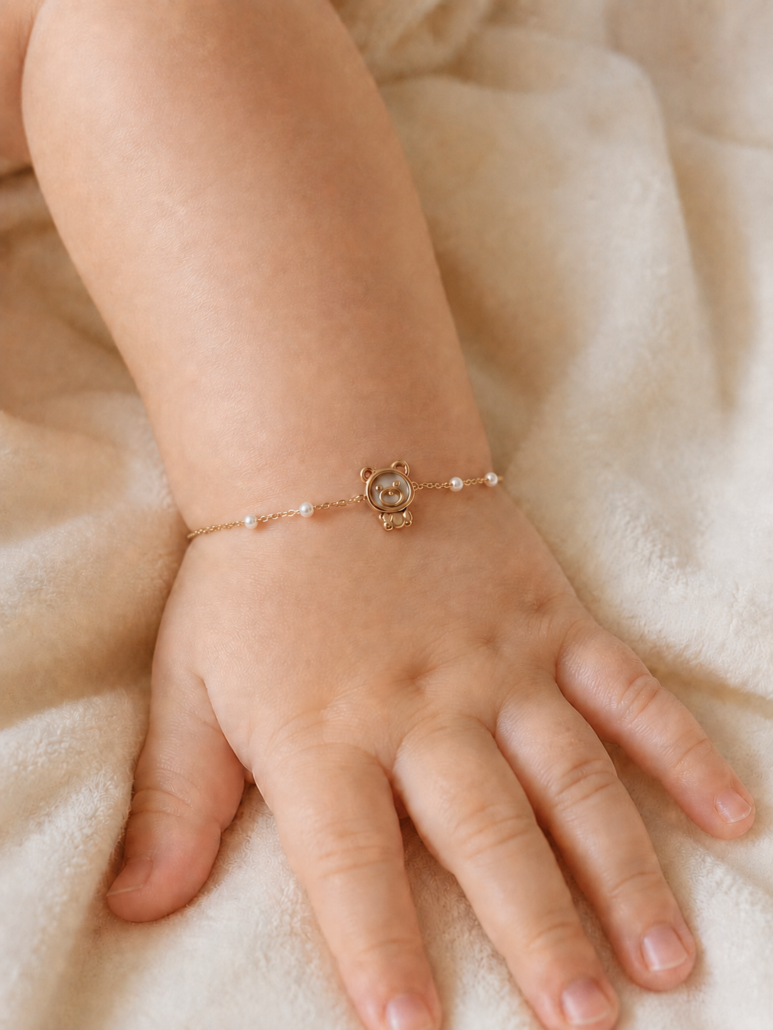 Brazalete Oso 14k Adjustable 16cm