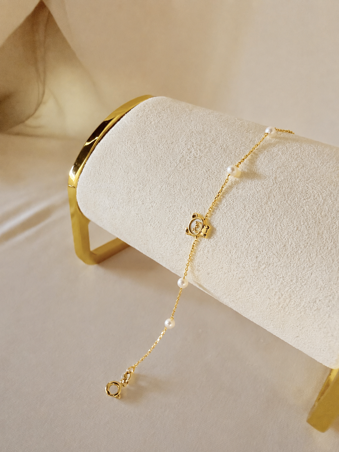 Brazalete Oso 14k Adjustable 16cm