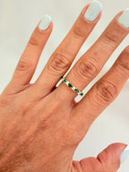 Eternity Green & White 14K size 7/2