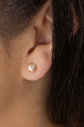 flor Oro & Diamante Stud