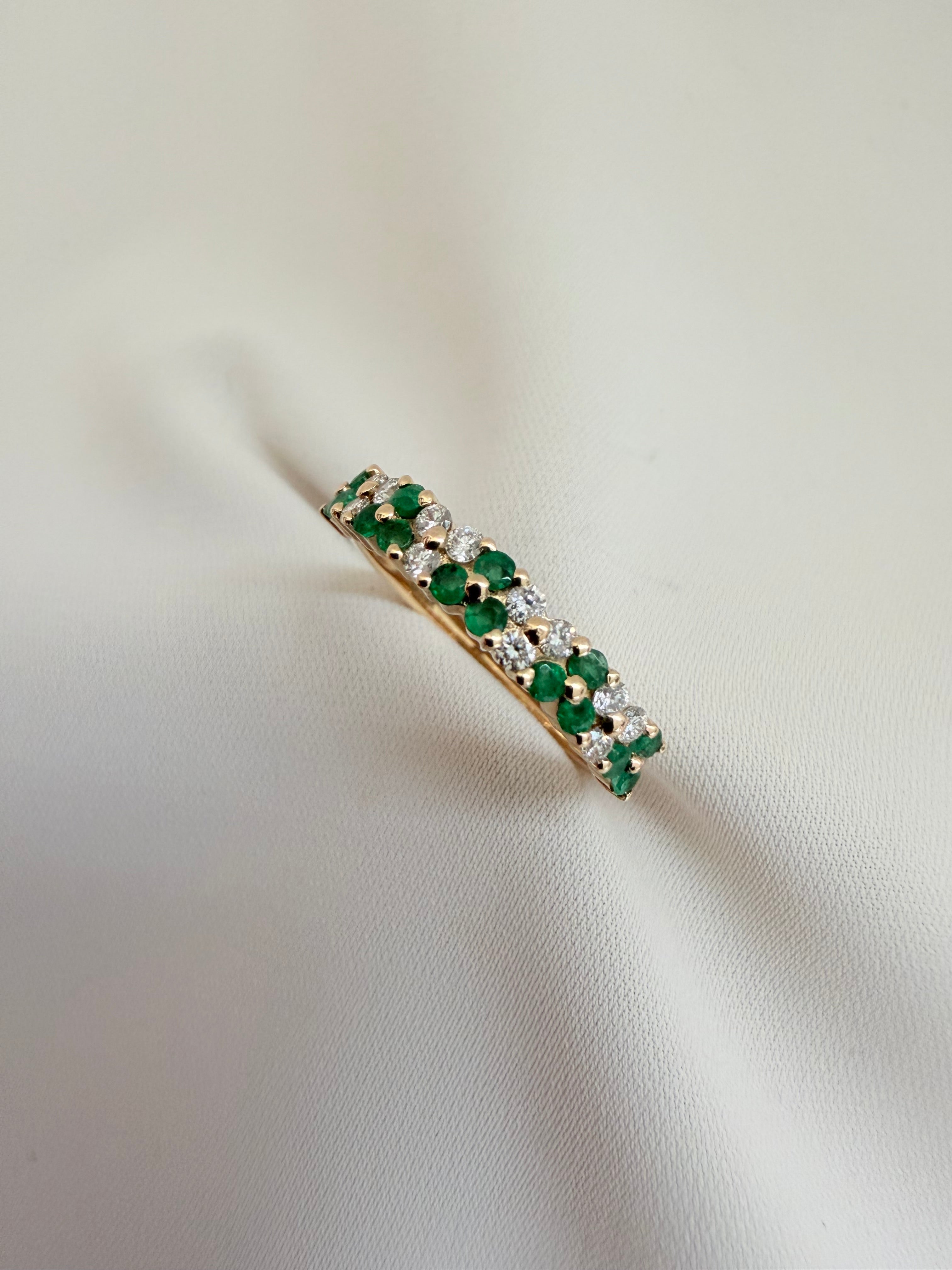 Diamante & Esmeralda 14K size 6