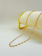 Milano Gargantilla 14k Balines Adiamantados ajustables 44cm