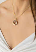Necklace Spiguetta & Pendant 40cm 14k