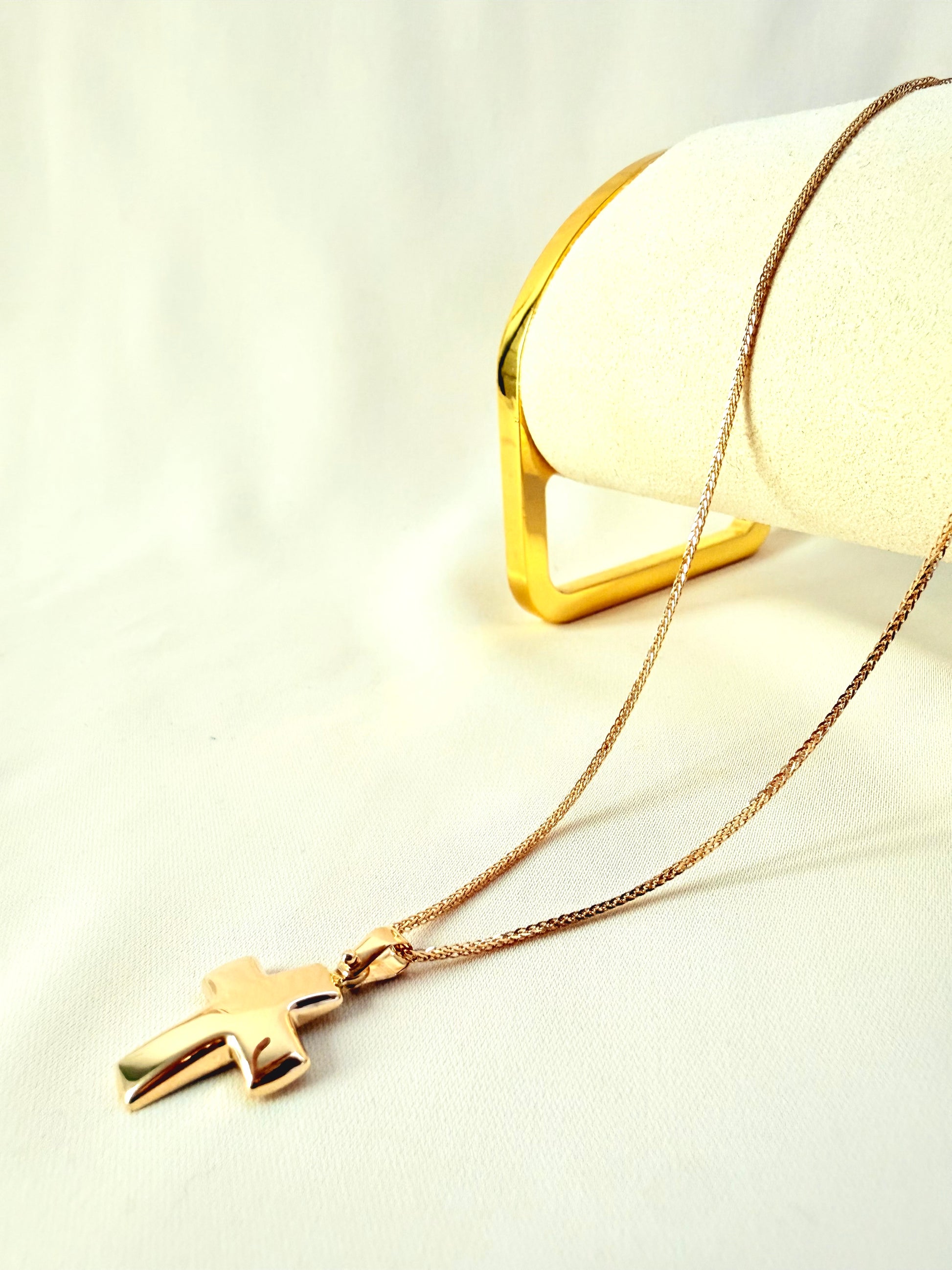 Spiguetta Necklace 45cm & Cross 18k