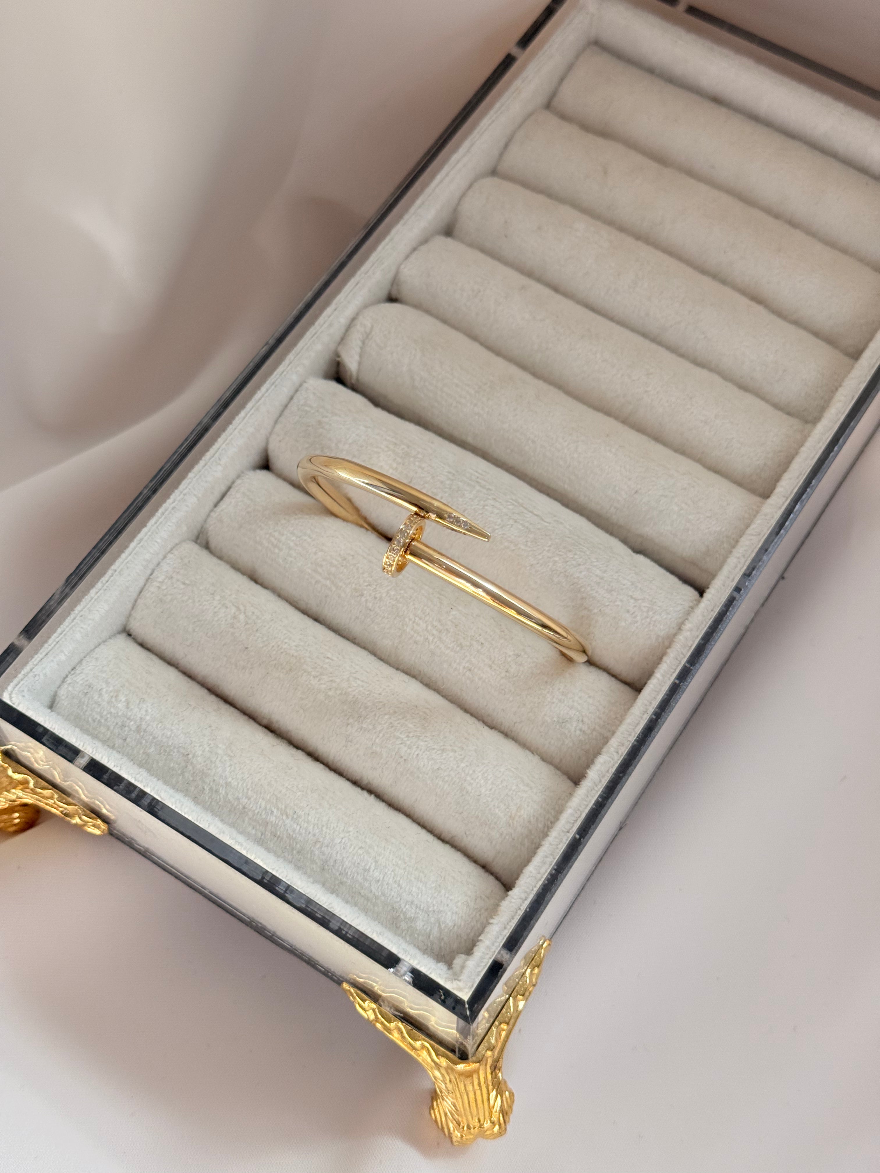 Nail Zirconia Bracelet  14K