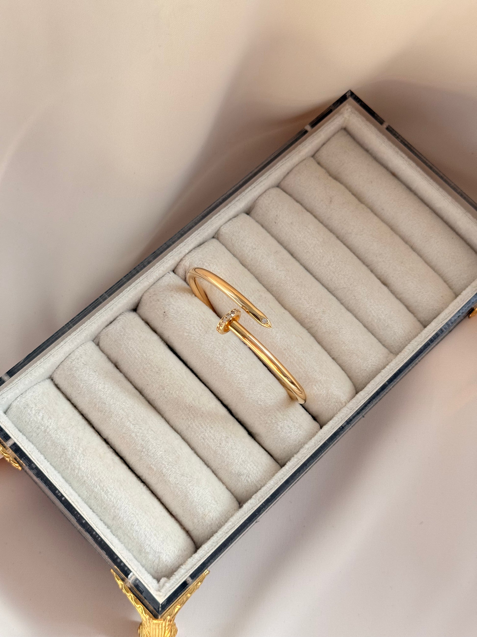 Nail Zirconia Bracelet 16d 18K