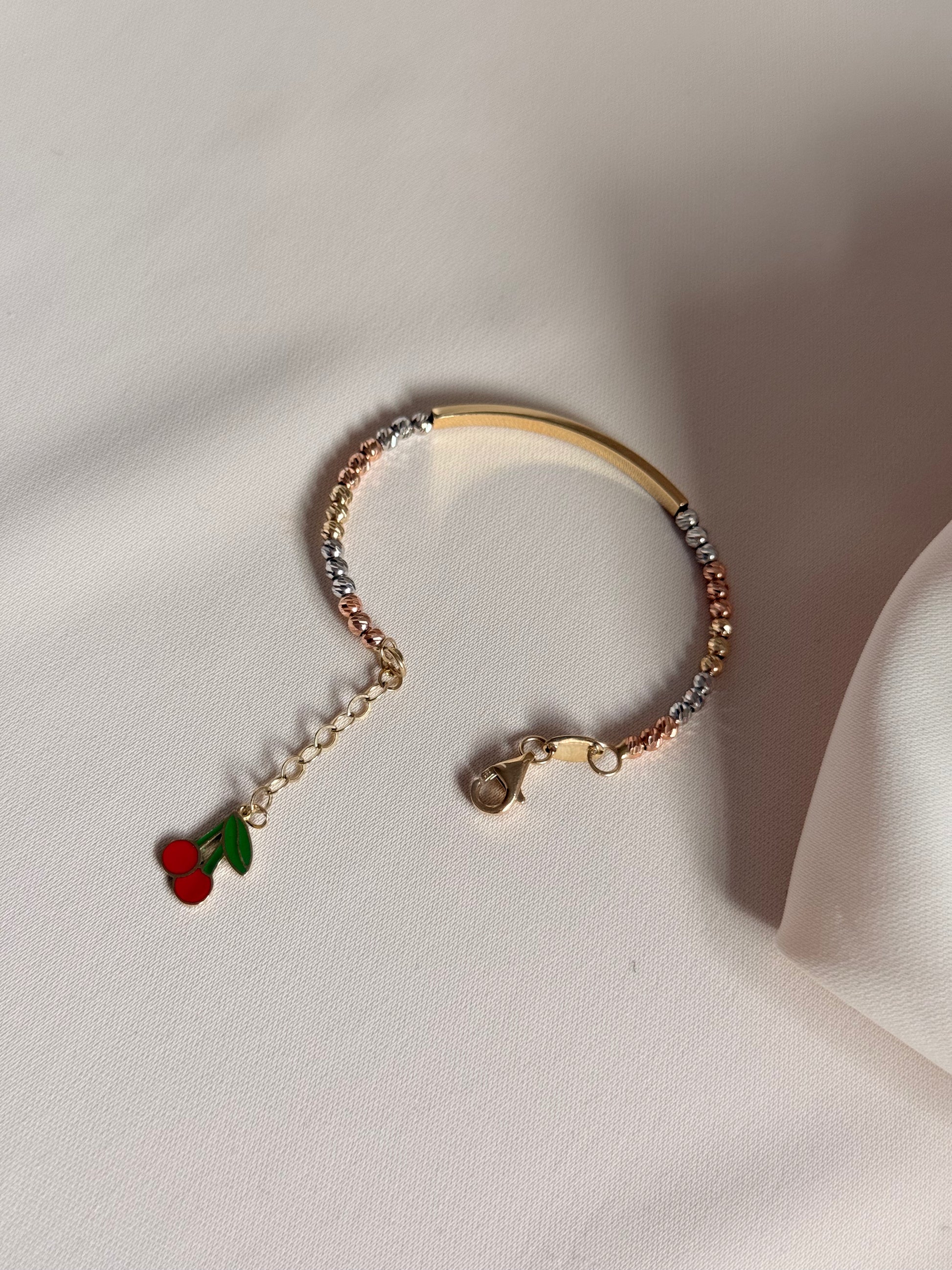 Baby Cherry Bracelet 14k